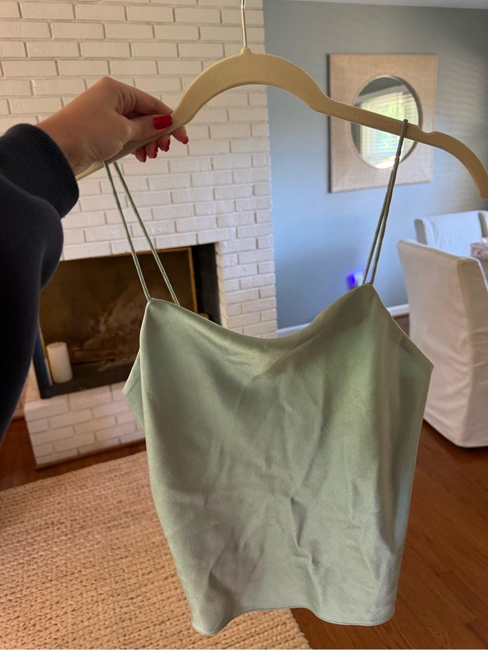 Alice + Olivia Classic Harmon Draped Top in Breeze (Light Blue)